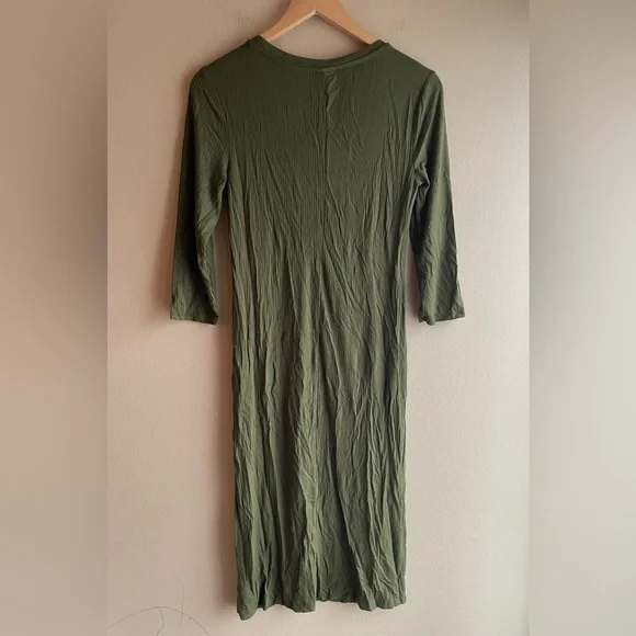 A New Day Women Green Soft Mid Dress Size Small - Picture 6 of 9